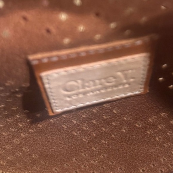 Clare v Marisol w/ Front Pocket - Cuoio Lightweight Checker Perf EUC - Picture 2 of 7